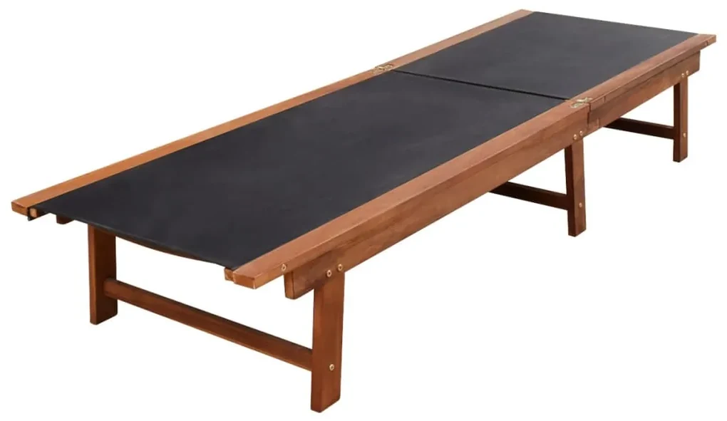 Lettini prendisole 2 pz con tavolo in massello acacia textilene