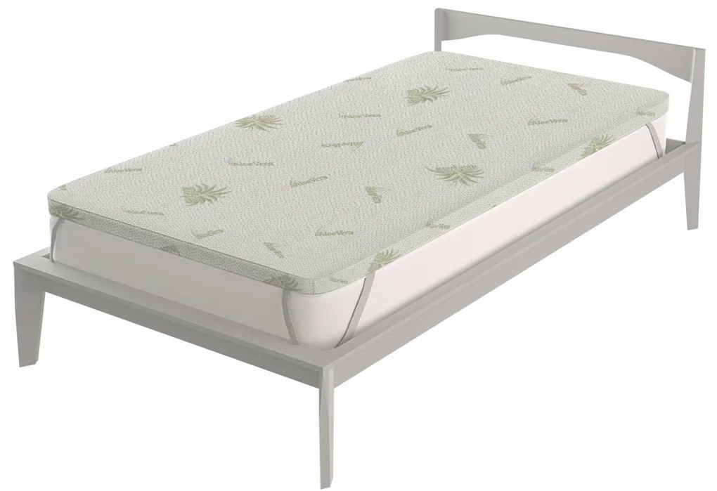 Topper 1 piazza e mezza in memory trattamento Aloe Datex