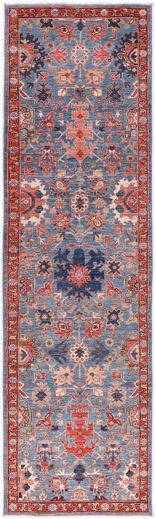 Heriz Tappeto orientale 90x300 (Afghanistan) Annodato A Mano