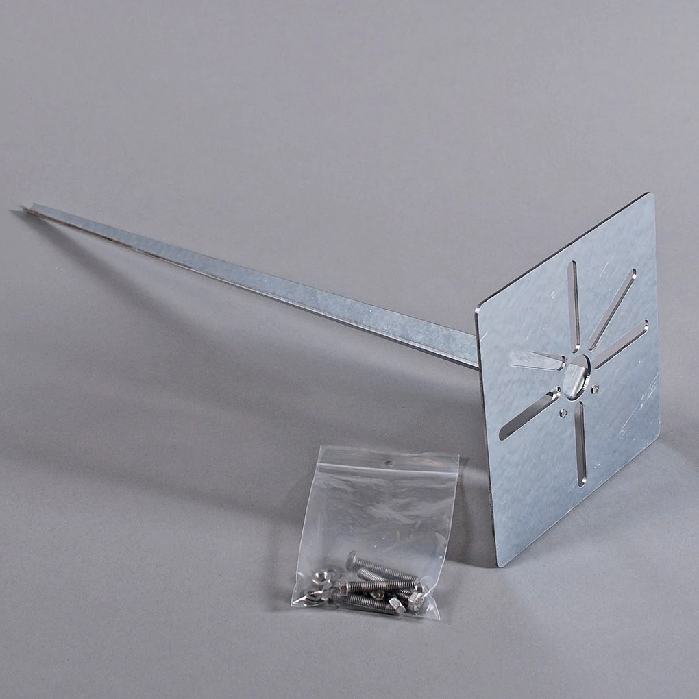 Lampada da esterno in acciaio inossidabile 50 cm - Sfera con picchetto a terra e ghiera per cavi