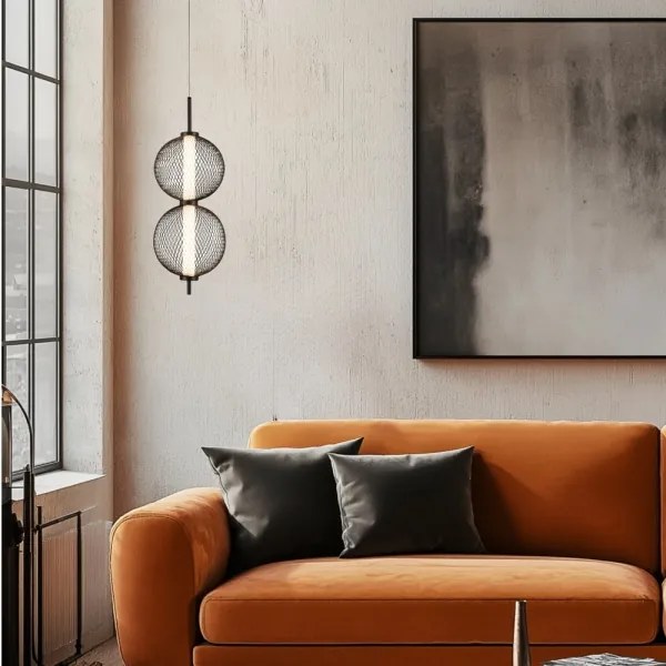 Lampada a sospensione LED su cavo PUMA LED/10W/230V Ø 14 cm nero