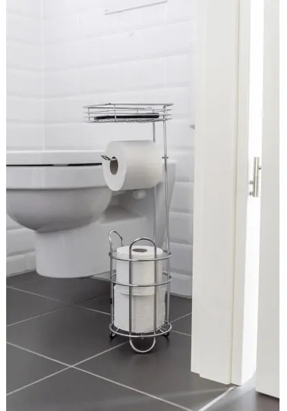 WENKO 24074800 - Porta carta igienica 16x59 cm cromo lucido