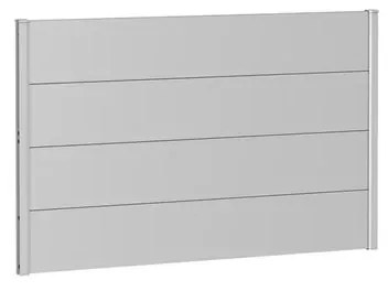 Frangivista in acciaio metallizzato alluminio BIOHORT L 145 x H 91 cm, spessore 44 mm