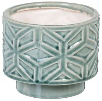 Vaso Azzurro Ceramica 13,5 x 13,5 x 11,5 cm