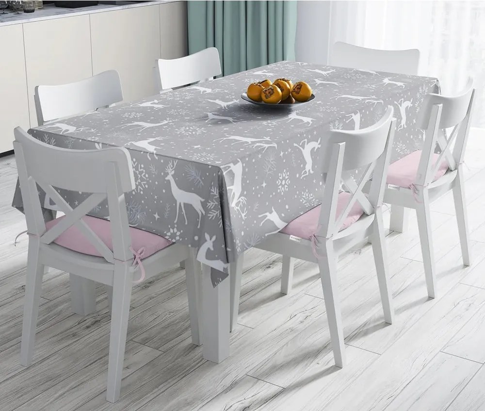 Tovaglia natalizia in misto cotone Winter Wonderland, 140 x 180 cm Snowflakes - Minimalist Cushion Covers