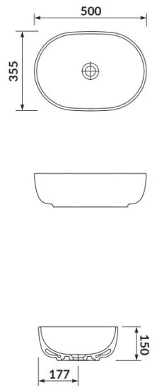 Cersanit K116-049 - Lavabo MODUO 35,5x50 cm ceramica bianco lucido