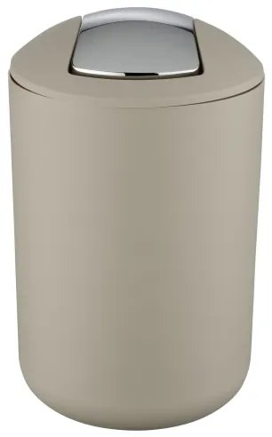 WENKO 21222100 - Cestino BRASIL 19,5x31 cm beige/lucido. cromo