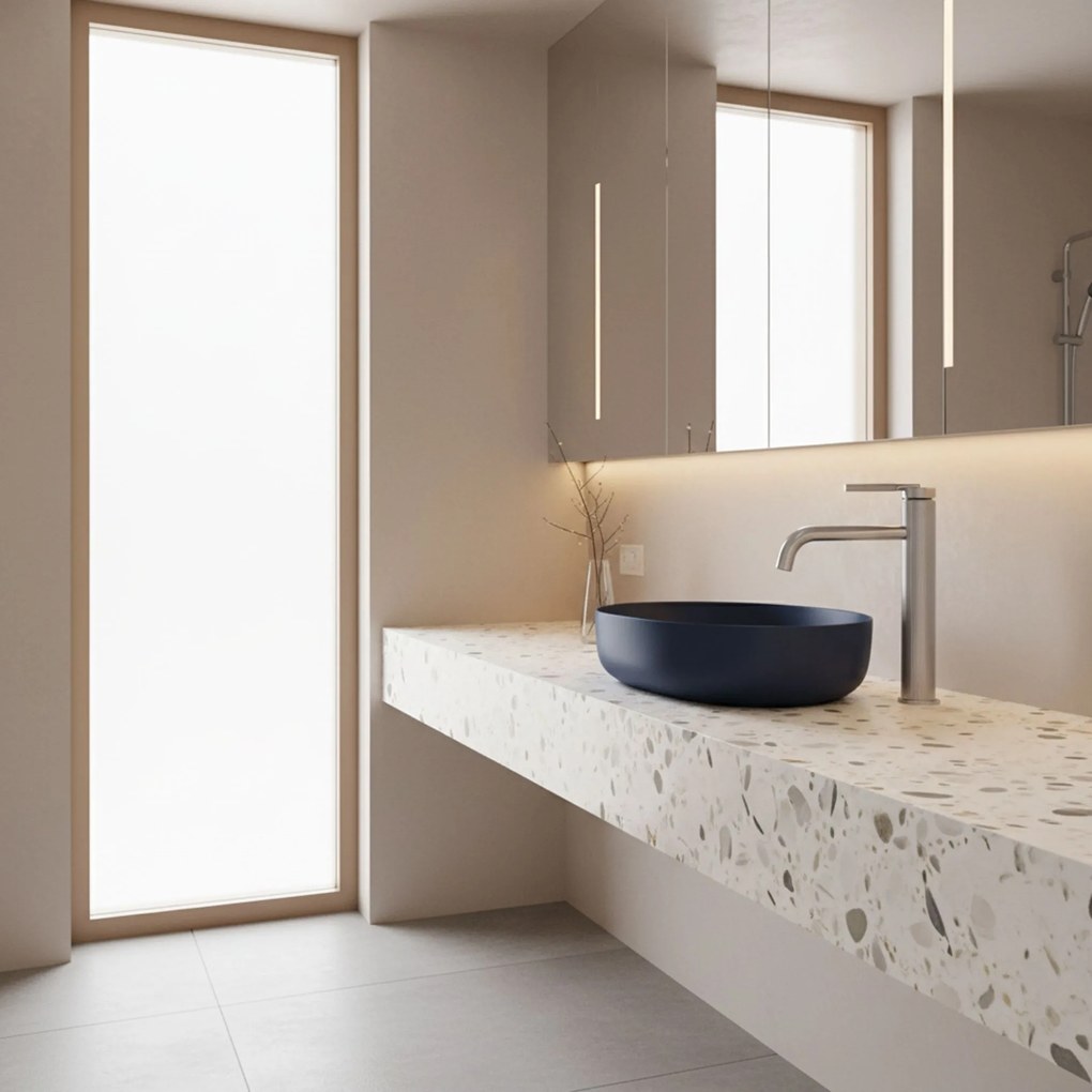 Rubinetto da lavabo Rea Argon Brush Nickel high