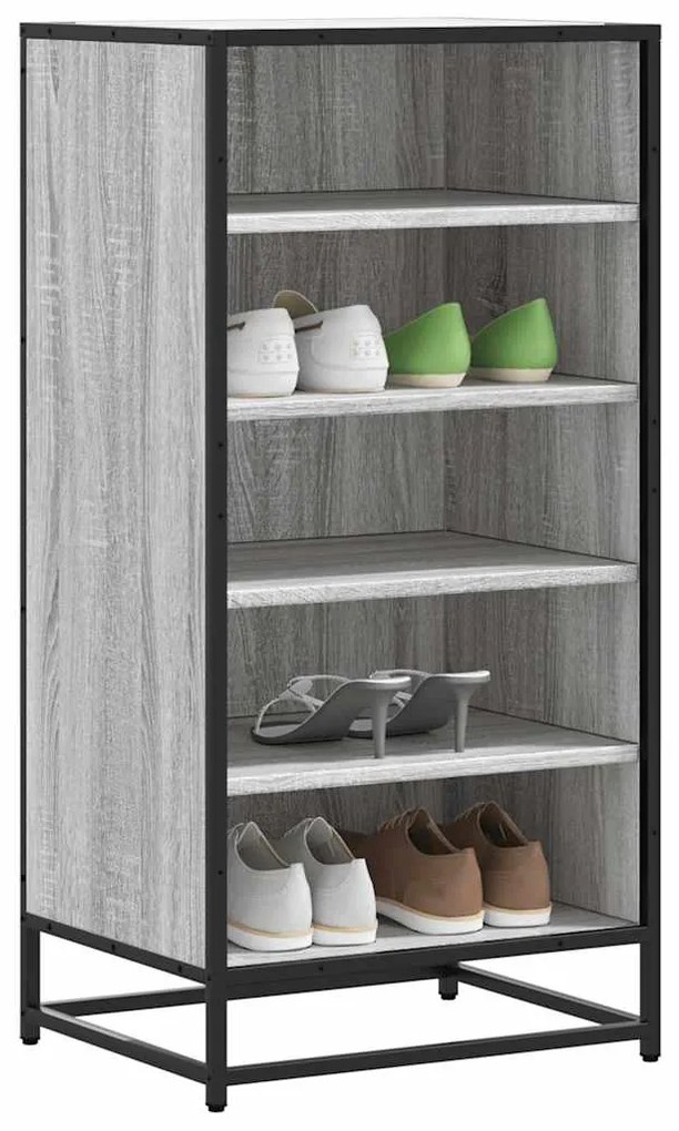 Scarpiera Grigio Sonoma 48x38x97,5 Cm İn Legno Multistrato /