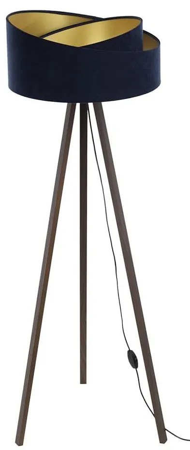 Lampada da terra GALAXY 1xE27/60W/230V blu/marrone