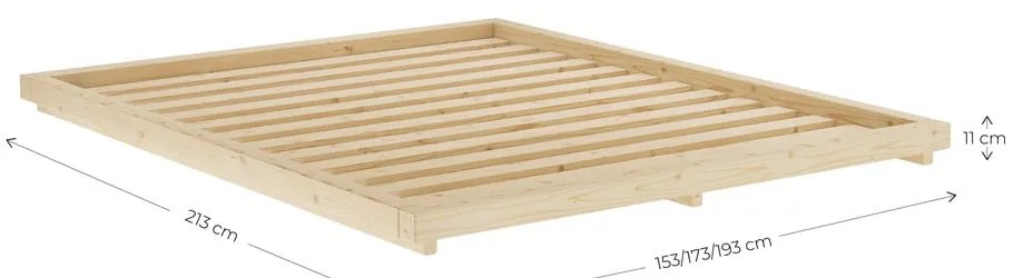 Letto matrimoniale in legno di pino con griglia 160x200 cm Dock - Karup Design