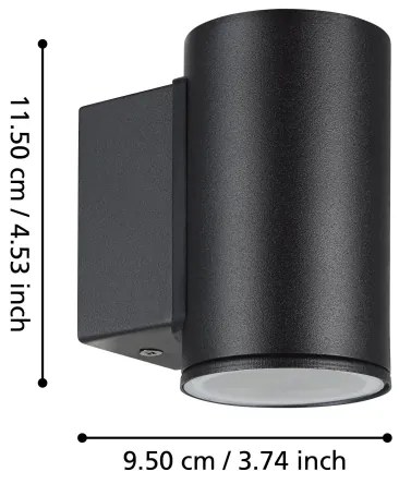 Eglo 900995 - Applique a LED da esterno IZZALINI 1xGU10/2,8W/230V IP44
