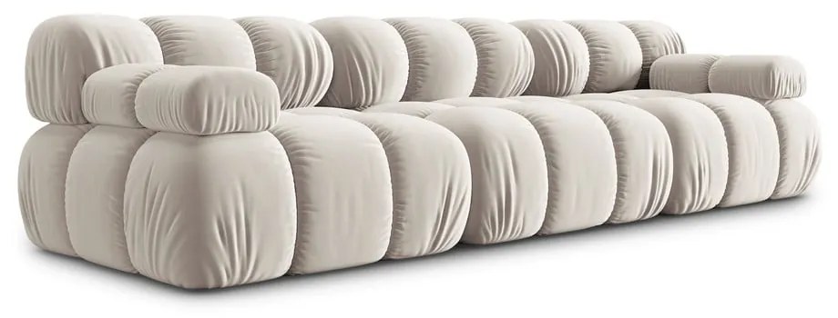 Divano in velluto beige 282 cm Bellis - Micadoni Home