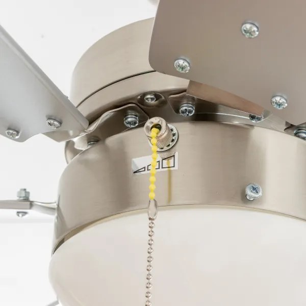 ZEVENTI - Ventilatore da soffitto FAMARA 1xE14/60W/230V grigio