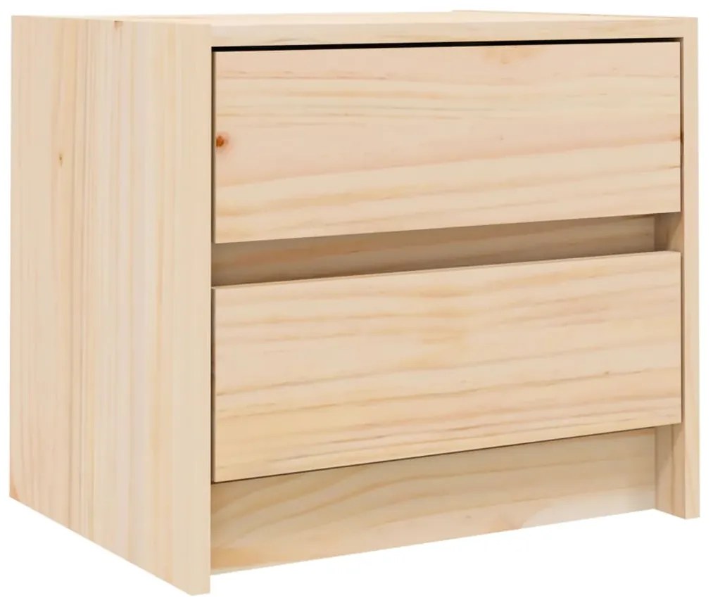 Comodini 2 pz 40x31x35,5 cm in Legno Massello di Pino