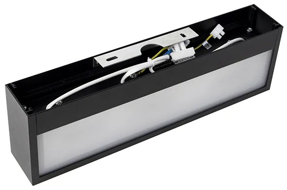 Applique da parete rettangolare di design nera 35 cm - Houx