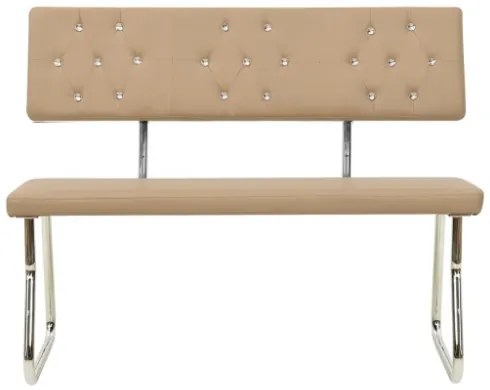 Panca 110 cm Cappuccino in Similpelle