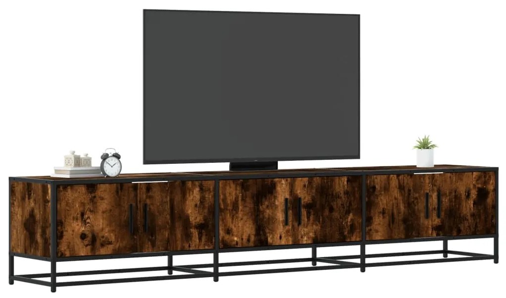 Mobile tv rovere fumo 210x35x41 cm in truciolato