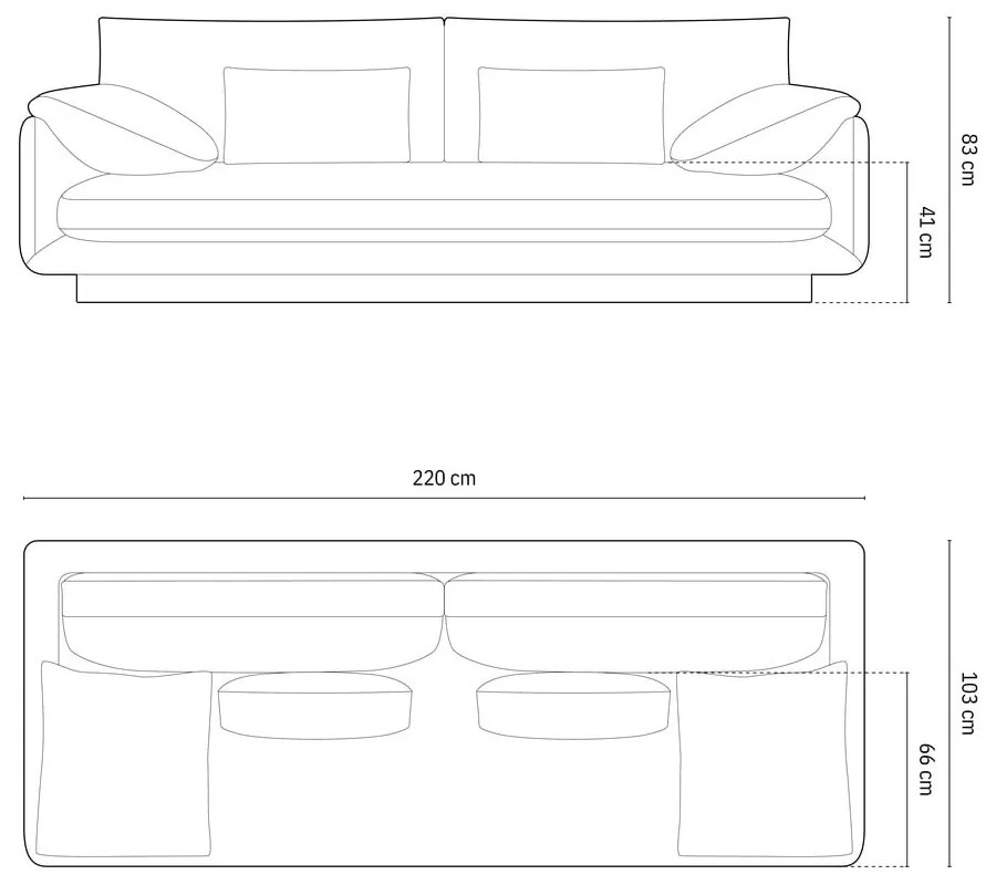 Divano in grigio chiaro con rivestimento in velluto 220 cm Torino – Micadoni