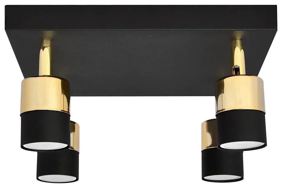 Faretto LED TUBSSON 4xGU10/4,8W/230V nero/oro