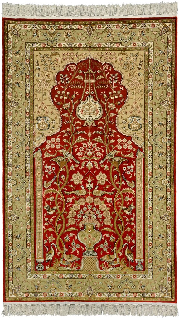 Cashmere Silk Tappeto orientale 100x160 Beige (Indian) Annodato A Mano