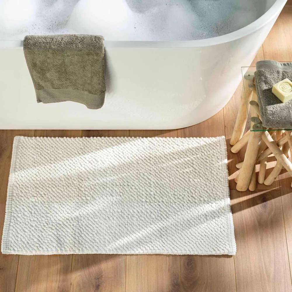 Tappetino per il bagno bianco 50x80 cm Yanis – douceur d'intérieur