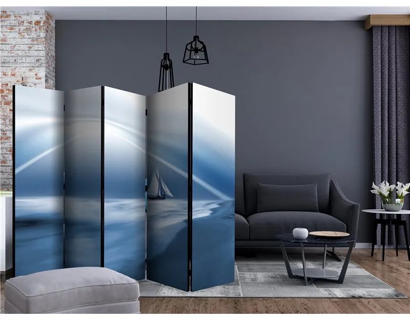 Paravento  Lonely sail drifting II [Room Dividers]  Colore Bianco, Dimensioni e Misure 225x172