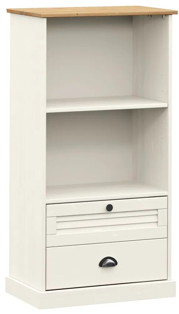 Libreria vigo 60x35x114,5 cm in legno massello di pino bianco