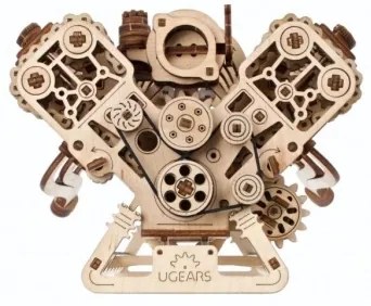 Ugears - Puzzle meccanico 3D in legno Motore V8