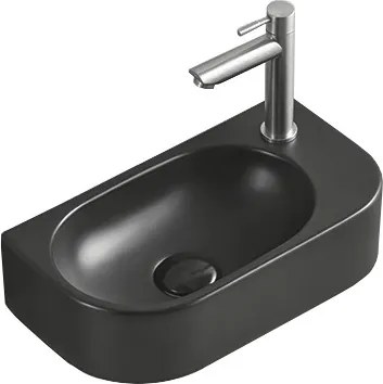 Mexen Viera lavabo da appoggio sinistro 40 x 21 cm, nero opaco - 21274085L