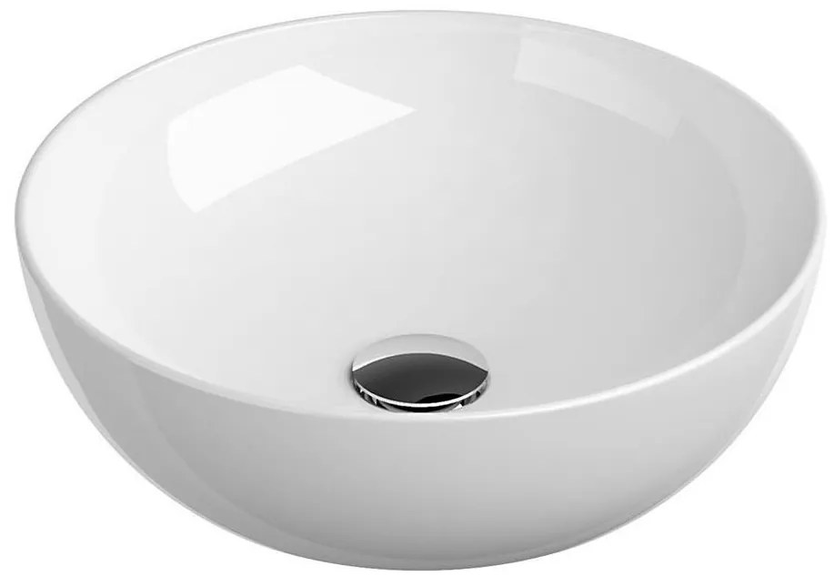Ravak XJX01140003 - Lavabo da appoggio UNI SLIM Ø 40 cm ceramica/bianco