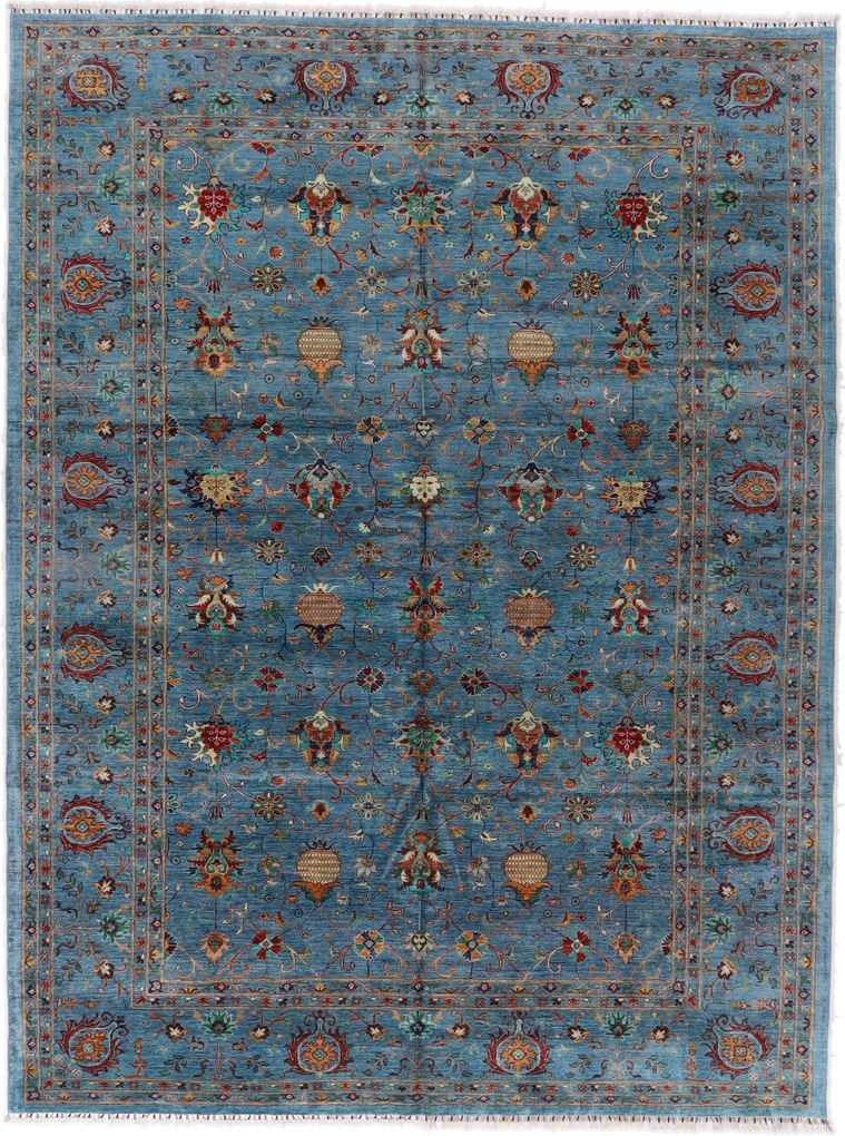 Samarkand Tappeto 370x280 (Pakistan) Annodato A Mano