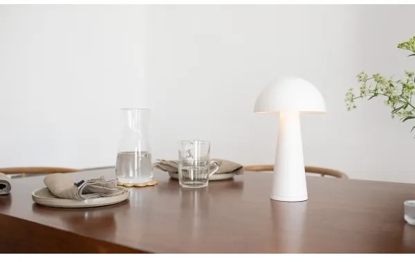 Markslöjd 108656 - Lampada LED dimmerabile ricaricabile FUNGI LED/1,5W/5V IP44 bianco