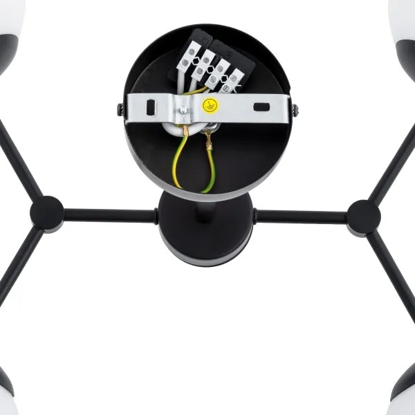 Lampadario a sospensione con supporto rigido FOTON 4xE14/10W/230V nero