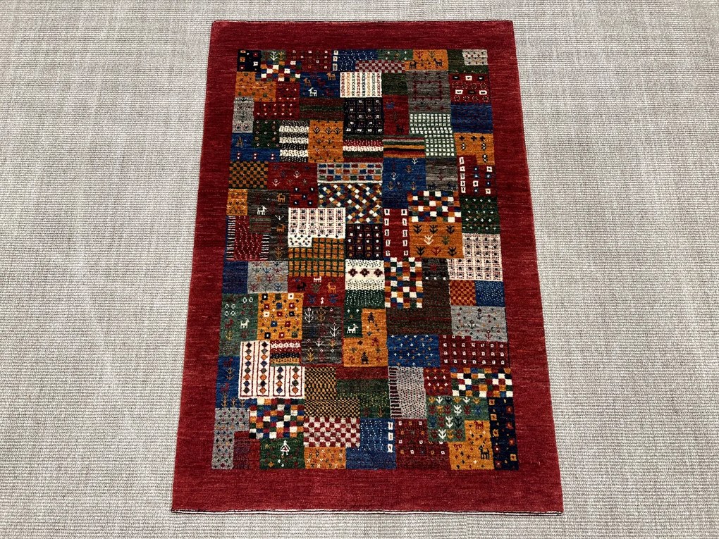 Loribaft Tappeto persiano 90 x 140 Verde (Iran) Annodato A Mano