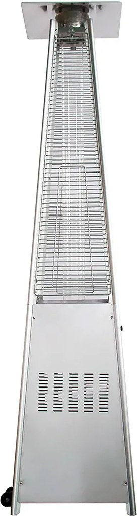 Stufa a Fungo a Gas Max 13kW Fiamma Viva Verticale 52x52x227 cm Pyramid Acciaio...