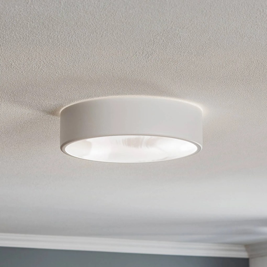 Plafoniera Cleo 300 TEMAR LIGHTING, dimmerabile, Bianco / Opale, Soggiorno / Sala da pranzo, Metallo, Moderno, Plafoniera