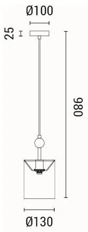 Lampadario a sospensione con filo 1xE14/15W/230V