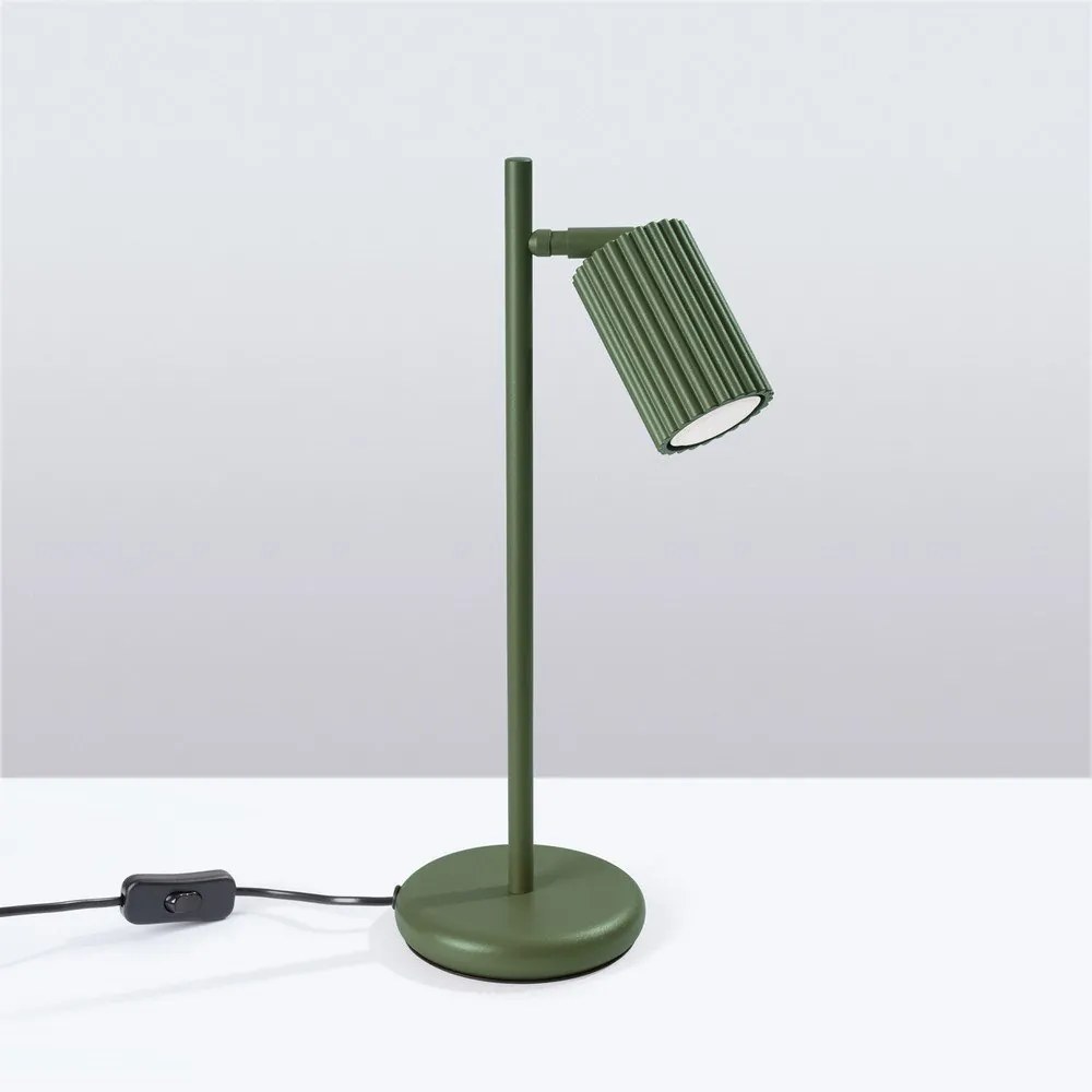 Lampada da tavolo verde (altezza totale 43 cm) Gleam – Sollux