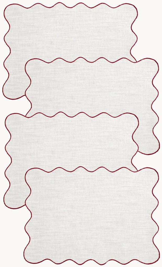 Set di 4 tovagliette americane in cotone Sabina