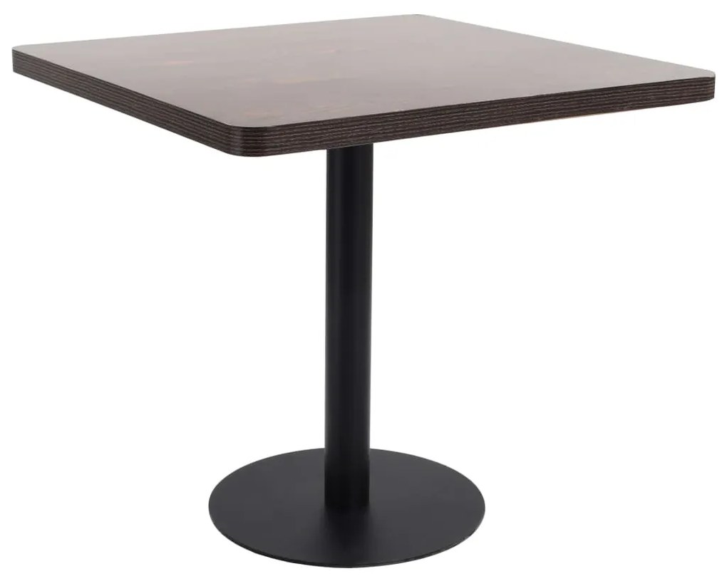 Tavolo Da Bistrò Marrone Scuro 80x80 Cm İn Mdf /