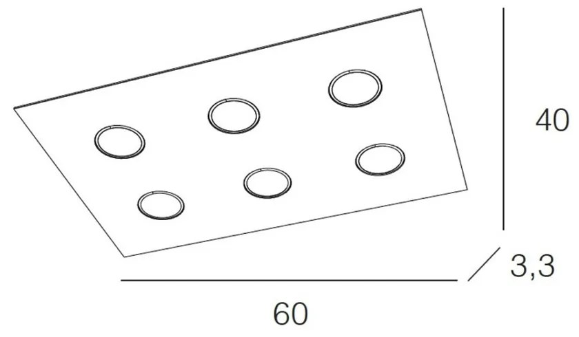 Plafoniera Moderna Area Metallo Bianco Metallo 6 Luci Gx53