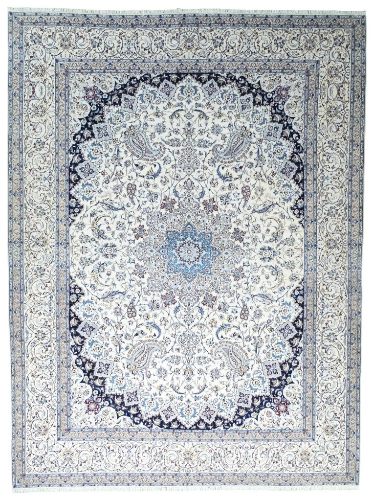 Nain Tappeto persiano 330 x 440 Beige (Iran) Annodato A Mano