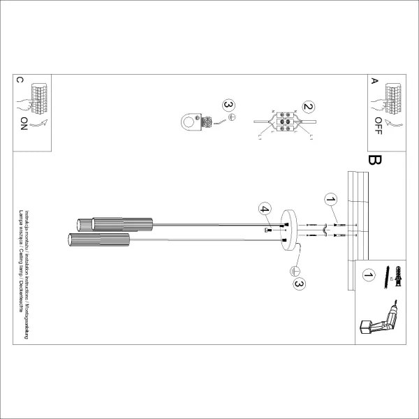 Brilagi - Lampadario a sospensione con cavo CRESTO 3xGU10/10W/230V nero