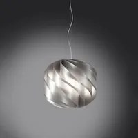 Sospensione Moderna Globe 3 Luci In Polilux Silver Made In Italy