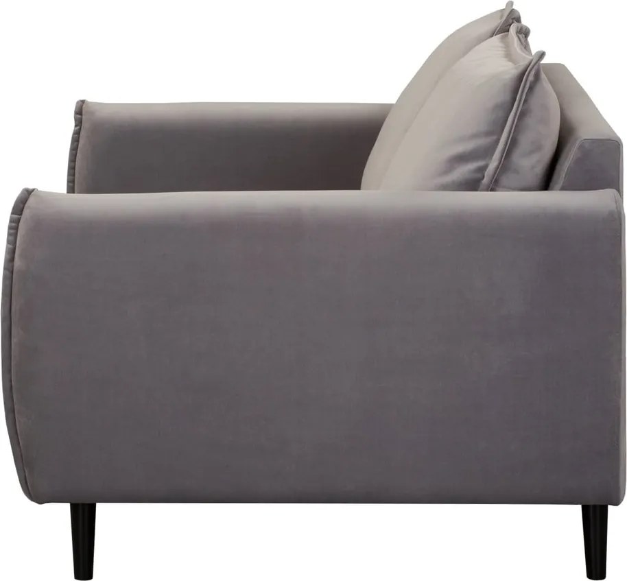 Divano grigio con rivestimento in velluto 138 cm Juli – Ropez