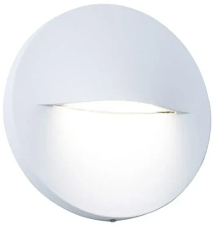 Segnapasso Tondo Moderno Open Alluminio Bianco 3W Led 3000K