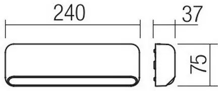 Redo 90072 - Lampada da parete per esterni SAPO LED/5W/230V IP65