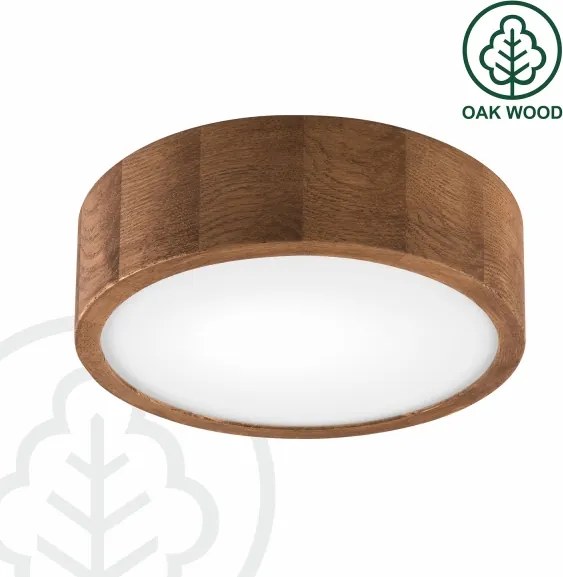 Brilagi - Plafoniera LED RGBW dimmerabile CARVALHO 1xE27/9W/230V Wi-Fi rovere diam. 27,5