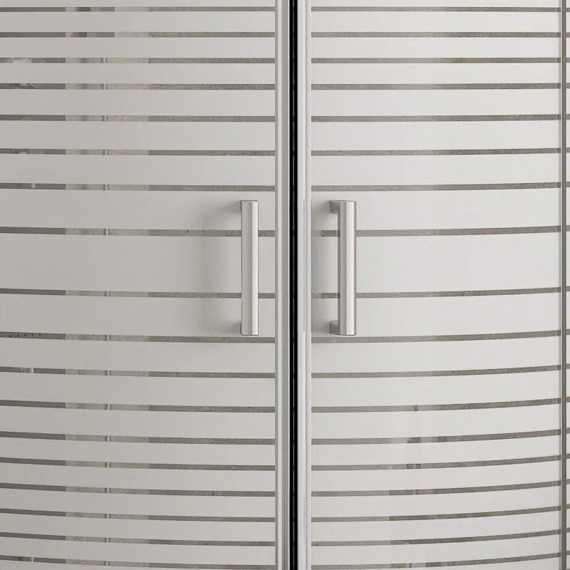 Kamalu - Box doccia 90x90 semicircolare vetro serigrafato altezza 180cm | K400